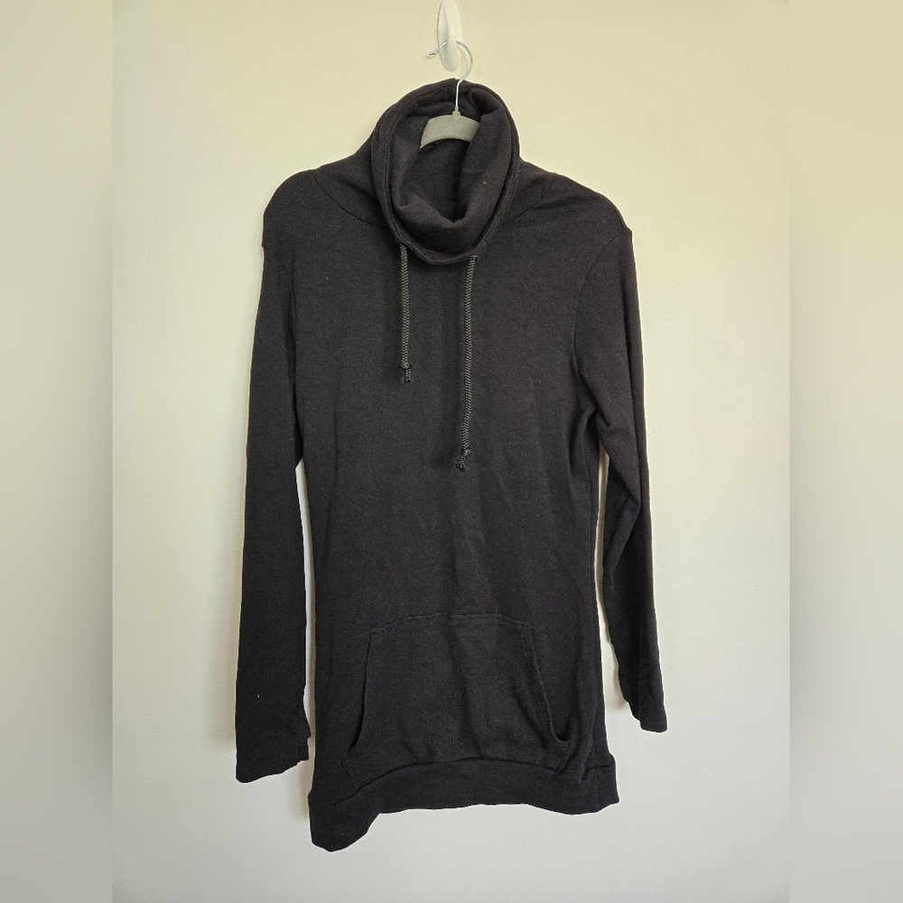 Women's Black Cowl Neck Hoodie